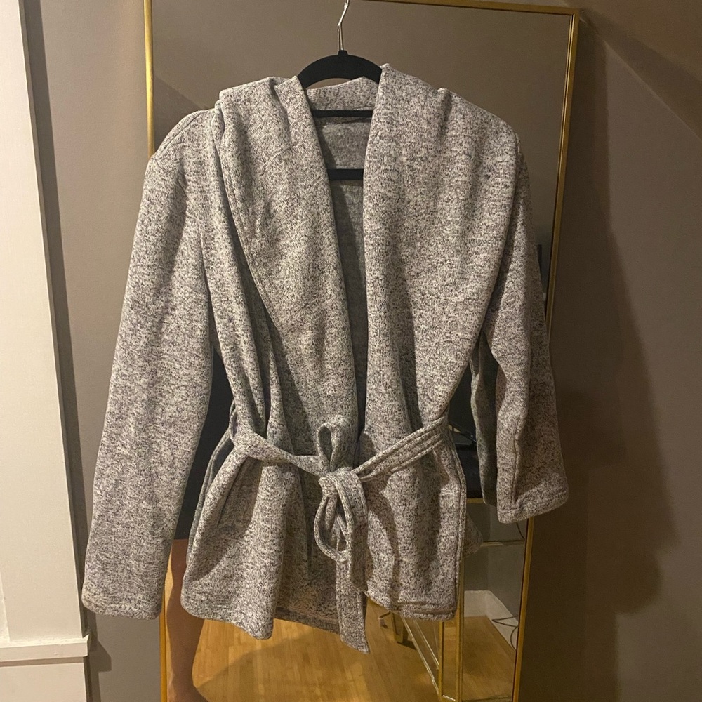 Tie waist sweater